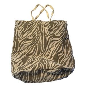 Roberto Cavalli Parfum Gray White Canvas Tote Bag